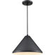 R Series 1 Light 13 inch Satin Black Outdoor Pendant